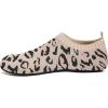 WateLves Womens Barefoot Water Shoes Travel House Slippers for Indoor and Outdoor Aqua Socks for Beach Swim Surf Yoga Dancing Camping Must Haves(Leopard-beige)