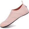 WateLves Womens Barefoot Water Shoes Travel House Slippers for Indoor and Outdoor Aqua Socks for Beach Swim Surf Yoga Dancing Camping Must Haves(Naked Orange-1)