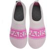 WateLves Womens Barefoot Water Shoes Travel House Slippers for Indoor and Outdoor Aqua Socks for Beach Swim Surf Yoga Dancing Camping Must Haves(Paris-white)