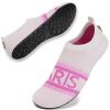 WateLves Womens Barefoot Water Shoes Travel House Slippers for Indoor and Outdoor Aqua Socks for Beach Swim Surf Yoga Dancing Camping Must Haves(Paris-white)