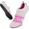 WateLves Womens Barefoot Water Shoes Travel House Slippers for Indoor and Outdoor Aqua Socks for Beach Swim Surf Yoga Dancing Camping Must Haves(Paris-white)