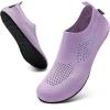 WateLves Womens Barefoot Water Shoes Travel House Slippers for Indoor and Outdoor Aqua Socks for Beach Swim Surf Yoga Dancing Camping Must Haves(Shiny/Purple)