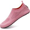 WateLves Womens Barefoot Water Shoes Travel House Slippers for Indoor and Outdoor Aqua Socks for Beach Swim Surf Yoga Dancing Camping Must Haves(Shiny/Pink)