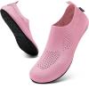 WateLves Womens Barefoot Water Shoes Travel House Slippers for Indoor and Outdoor Aqua Socks for Beach Swim Surf Yoga Dancing Camping Must Haves(Shiny/Pink)