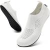 WateLves Womens Barefoot Water Shoes Travel House Slippers for Indoor and Outdoor Aqua Socks for Beach Swim Surf Yoga Dancing Camping Must Haves(Shiny/White)