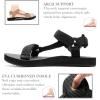 WateLves Womens-Sport-Sandals Hiking Sandals with-Arch-Support Webbing-Outdoor-Beach-Water-Sandals for Travel-Walking-Trekking-Camping(Black)