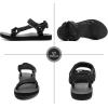 WateLves Womens-Sport-Sandals Hiking Sandals with-Arch-Support Webbing-Outdoor-Beach-Water-Sandals for Travel-Walking-Trekking-Camping(Black)