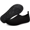 WateLves Water Shoes for Women Men Aqua Socks Swim Beach Pool River Slip-On Barefoot Quick-Dry Shoes(A/Black)