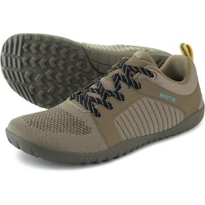 WHITIN Men’s Barefoot Trail-Running Shoes | Wide Toe-Box | Zero-Drop Sole | Optimal Traction(W51 Brown Grey)