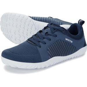 WHITIN Men’s Barefoot Trail-Running Shoes | Wide Toe-Box | Zero-Drop Sole | Optimal Traction(W51 Dark Blue)