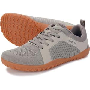 WHITIN Men’s Barefoot Trail-Running Shoes | Wide Toe-Box | Zero-Drop Sole | Optimal Traction(W51 Taupe Gum)
