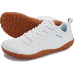 WHITIN Men’s Barefoot Trail-Running Shoes | Wide Toe-Box | Zero-Drop Sole | Optimal Traction(W51 White Gum)