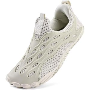 WateLves Barefoot Water Shoes Women Men Minimalist Walking Hiking Shoes Slip On Sneakers for Trekking | Trail Running | Climbing(Beige)