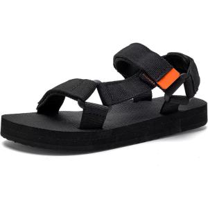 WateLves Kids Sandals Boys Girls Lightweight Non-slip Athletic Sandals with Adjustable Webbing for Hiking Walking Beach Water Sports(Black)