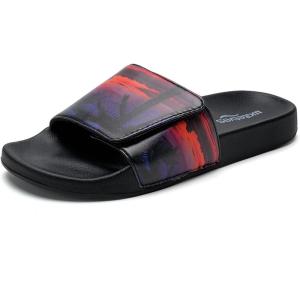 WateLves Kids Slide Sandals Boys Comfortable Slip-On Sandals Youth Big Kids Summer Slippers for Beach Pool Shower Little/Big Kid(Sunset Clouds)