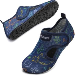 WateLves Kids Water Shoes Toddler Barefoot Swim Beach Shoes Girls Boys Breathable Quick Dry Aqua Socks(Dinosaurs)