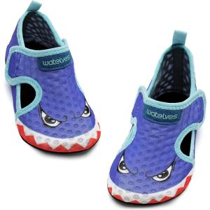 WateLves Kids Water Shoes Toddler Barefoot Swim Beach Shoes Girls Boys Breathable Quick Dry Aqua Socks(Shark)