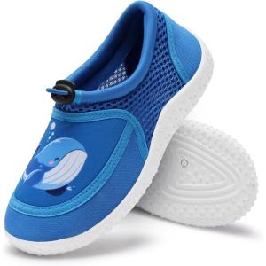WateLves Kids Water Shoes for Boys and Girls Quick Dry Barefoot Aqua Socks Beach Swim Pool Shoes Toddler Little Kid to Big Kid(Blue)