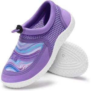 WateLves Kids Water Shoes for Boys and Girls Quick Dry Barefoot Aqua Socks Beach Swim Pool Shoes Toddler Little Kid to Big Kid(Purple)