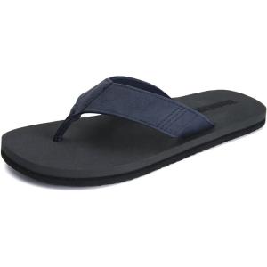 WateLves Mens-Flip-Flops-Thong-Sandals-with-Arch-Support Lightweight-Water-Shoes Open-Toe Comfort Summer-Beach-Slippers for Pool-Showers-Dorms Indoor-Outdoor(Jt302/Dark Blue)