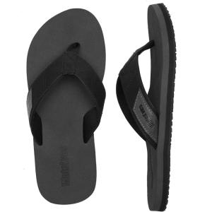 WateLves Mens-Flip-Flops-Thong-Sandals-with-Arch-Support Lightweight-Water-Shoes Open-Toe Comfort Summer-Beach-Slippers for Pool-Showers-Dorms Indoor-Outdoor(Lz301/Black)