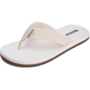 WateLves Mens-Flip-Flops-Thong-Sandals-with-Arch-Support Lightweight-Water-Shoes Open-Toe Comfort Summer-Beach-Slippers for Pool-Showers-Dorms Indoor-Outdoor(Lz304/Beige)