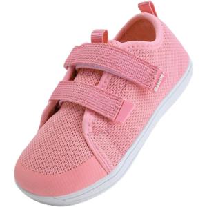 WateLves Toddler Little Kids Wide Barefoot Shoes The First Walking Shoes Girls Boys Breathable Zero Drop Minimalist Sneakers with Wide Toe Box Natural to Grow(Plush/Pink)