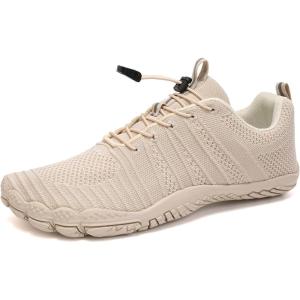 WateLves Water Shoes Men Women Beach Barefoot Aqua Socks Breathable Wide Swim Outdoor Walking Anti Slip Pool Shoes for Hiking Kayaking Diving Surfing(A-beige)