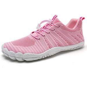 WateLves Water Shoes Men Women Beach Barefoot Aqua Socks Breathable Wide Swim Outdoor Walking Anti Slip Pool Shoes for Hiking Kayaking Diving Surfing(A-pink)