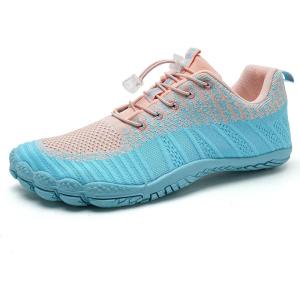 WateLves Water Shoes Men Women Beach Barefoot Aqua Socks Breathable Wide Swim Outdoor Walking Anti Slip Pool Shoes for Hiking Kayaking Diving Surfing(A-pink/Blue)
