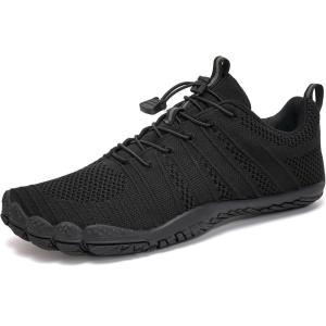 WateLves Water Shoes Men Women Beach Barefoot Aqua Socks Breathable Wide Swim Outdoor Walking Anti Slip Pool Shoes for Hiking Kayaking Diving Surfing(A-black)