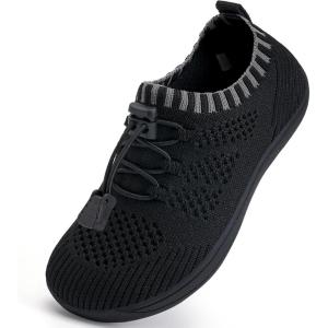 WateLves Water Shoes for Toddler Little Kid Minimalist Wide Barefoot Zero Drop Sole Splay Naturally Aqua Sneakers Boys Girls(Dq/Black)