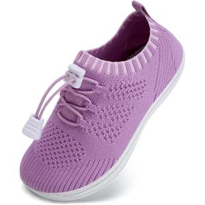 WateLves Water Shoes for Toddler Little Kid Minimalist Wide Barefoot Zero Drop Sole Splay Naturally Aqua Sneakers Boys Girls(Dq/Purple)