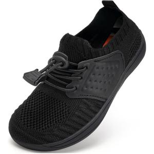 WateLves Water Shoes for Toddler Little Kid Minimalist Wide Barefoot Zero Drop Sole Splay Naturally Aqua Sneakers Boys Girls(Yn/Black)