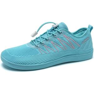 WateLves Wide Diabetic Shoes Mens Womens Water-Beach-Swim-Barefoot Shoes Breathable & Non-Slip & Optimal Relaxation Walking Sneakers(Blue Pink)