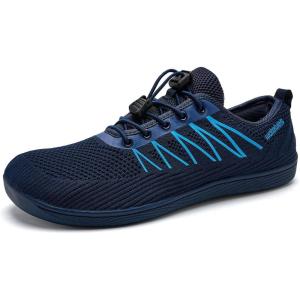 WateLves Wide Diabetic Shoes Mens Womens Water-Beach-Swim-Barefoot Shoes Breathable & Non-Slip & Optimal Relaxation Walking Sneakers(Dark Blue)