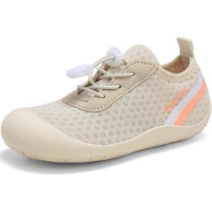 WateLves Wide Toddler Water Shoes Kids Barefoot Athletic Sneakers Girls Boys Quick Dry Aqua Socks for Beach Hiking Swim Kayak Sport Accessories, Camping Essentials(Beige)