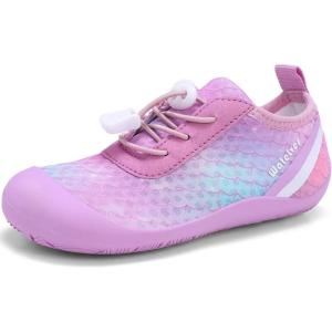 WateLves Wide Toddler Water Shoes Kids Barefoot Athletic Sneakers Girls Boys Quick Dry Aqua Socks for Beach Hiking Swim Kayak Sport Accessories, Camping Essentials(Fish Scales)