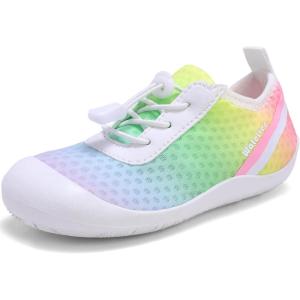 WateLves Wide Toddler Water Shoes Kids Barefoot Athletic Sneakers Girls Boys Quick Dry Aqua Socks for Beach Hiking Swim Kayak Sport Accessories, Camping Essentials(Colourful)