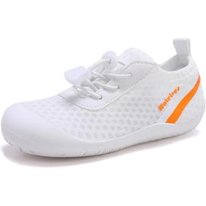 WateLves Wide Toddler Water Shoes Kids Barefoot Athletic Sneakers Girls Boys Quick Dry Aqua Socks for Beach Hiking Swim Kayak Sport Accessories, Camping Essentials(White)