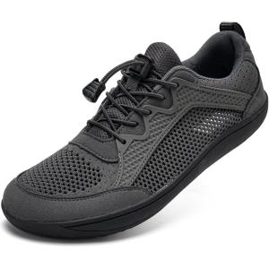 WateLves Wide Water Shoes Mens Womens Barefoot Minimalist Walking Shoes Beach Casual Sneakers Zero Drop Sole(Dark Gray)