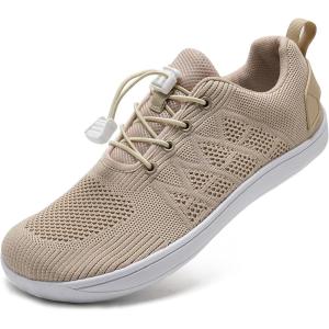 WateLves Wide Water Shoes Mens Womens Barefoot Minimalist Walking Shoes Beach Casual Sneakers Zero Drop Sole(Khaki)