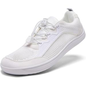 WateLves Wide Water Shoes Mens Womens Barefoot Minimalist Walking Shoes Beach Casual Sneakers Zero Drop Sole(White)