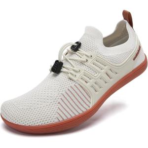 WateLves Wide Water Shoes Womens Mens Barefoot Zero Drop Diabetic Shoes Beach Walking Sneakers(Beige)