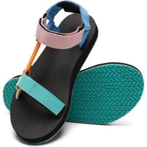 WateLves Womens-Sport-Sandals Hiking Sandals with-Arch-Support Webbing-Outdoor-Beach-Water-Sandals for Travel-Walking-Trekking-Camping(Colorful)