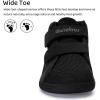 WateLves Toddler Wide Barefoot Shoes Boys Girls Little Kid High Top Minimalist Sneakers | Zero-Drop Healthy Sole | Natural to Grow(All Black)