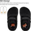 WateLves Toddler Wide Barefoot Shoes Boys Girls Little Kid High Top Minimalist Sneakers | Zero-Drop Healthy Sole | Natural to Grow(All Black)