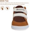 WateLves Toddler Wide Barefoot Shoes Boys Girls Little Kid High Top Minimalist Sneakers | Zero-Drop Healthy Sole | Natural to Grow(Brown)