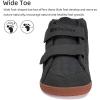 WateLves Toddler Wide Barefoot Shoes Boys Girls Little Kid High Top Minimalist Sneakers | Zero-Drop Healthy Sole | Natural to Grow(Dark Gray)