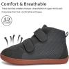 WateLves Toddler Wide Barefoot Shoes Boys Girls Little Kid High Top Minimalist Sneakers | Zero-Drop Healthy Sole | Natural to Grow(Dark Gray)